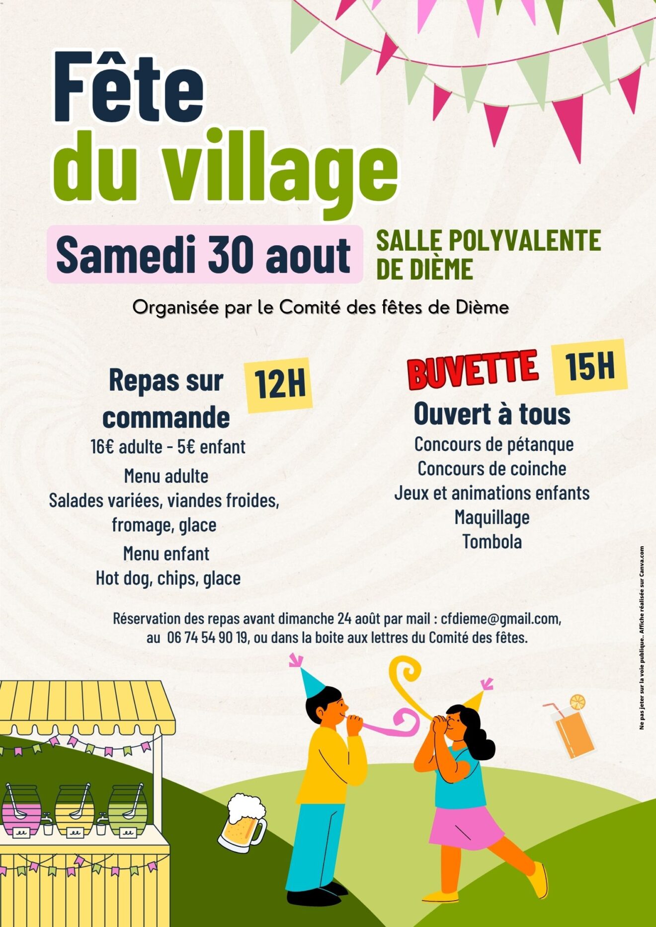 Dieme FETE DU VILLAGE SAMEDI 30 AOUT 2025 – Commune de Dième